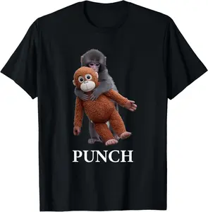 Cute Punch Baby Monkey T-Shirt