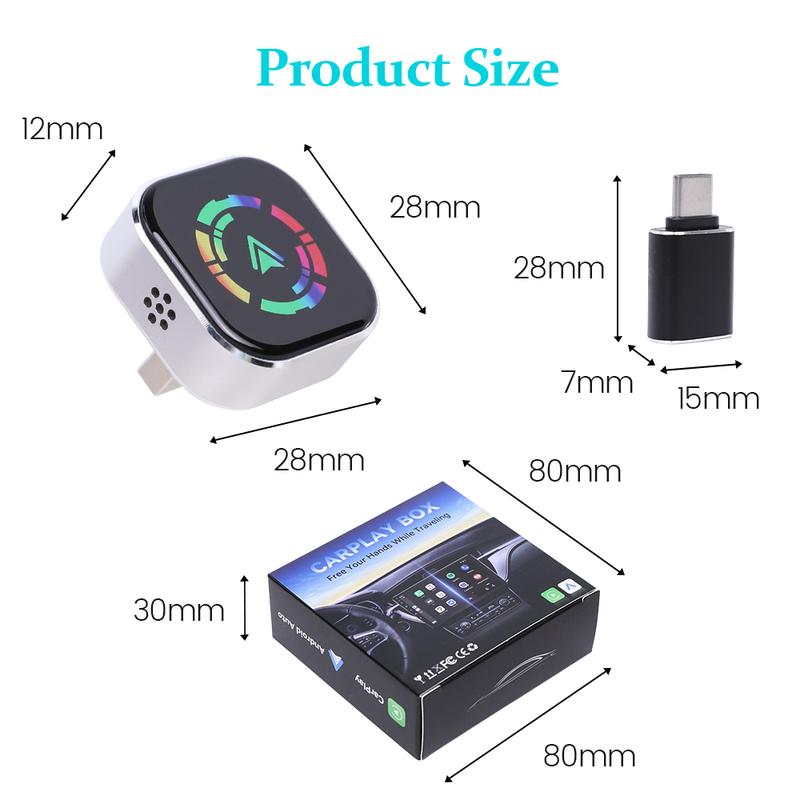 2026 Wireless CarPlay Adapter for iPhone & Android – Plug & Play, Fast Auto-Reconnect, No Delay