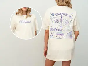 Gildan Print Quicksilver Book by Callie Hart Quicksilver Tee Kingfisher Unisex 2-Sides T-Shirt, Print on Front and Back of Tee, Kingfisher  Graphic 2-Sides Sweatshirt, Casual Unisex Hoodie, Gift for Men Women