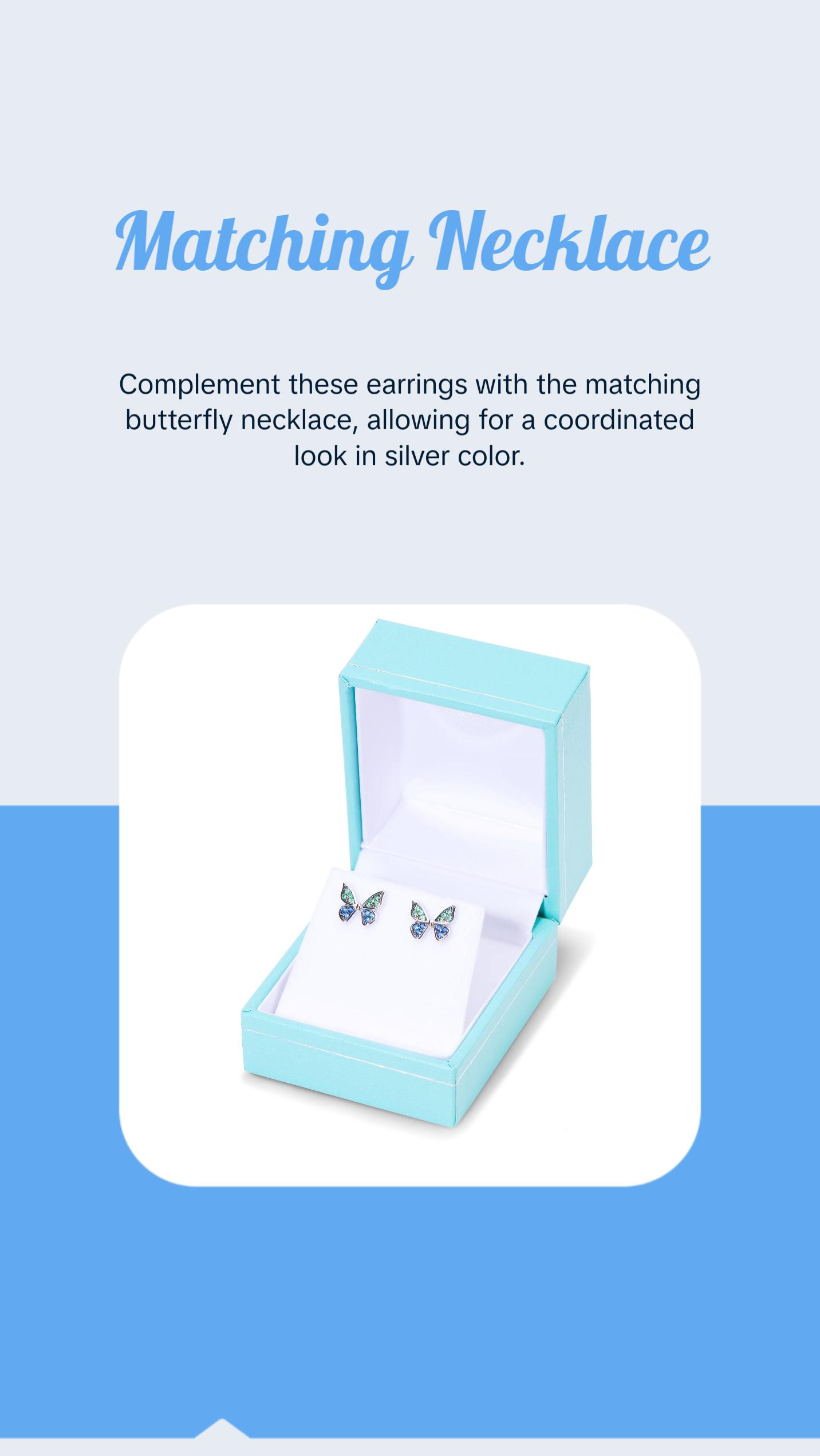 Dainty Monarch Butterfly Sterling Silver Butterfly Earrings