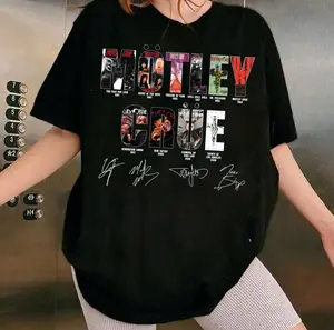 Motley Crue Discography Graphic Shirt, Iconic Rock Album Collage Tee, Music Fan Unisex Shirt