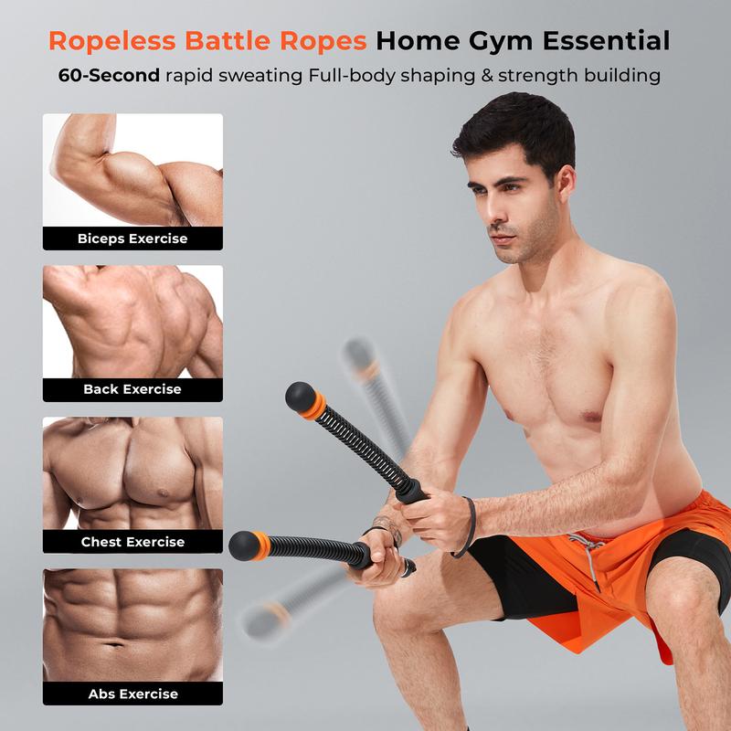 AerVital 2026 New Cordless Battle Ropes for Home Gym, Cordless Training Rope Fitness Equipment for Men & Women, No-Jump Full-Body Exercise, Weighted Workout Ropes for HIIT, Ideal for Fitness Enthusiasts Workout Equipment Training Equipment & Festival Gift