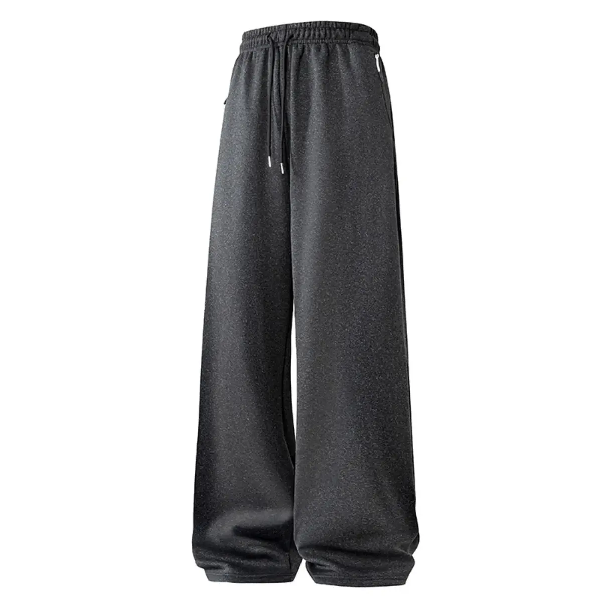 Baggy Wide-Leg Sweatpants with Side Zip Pockets - Modern Urban Fashion