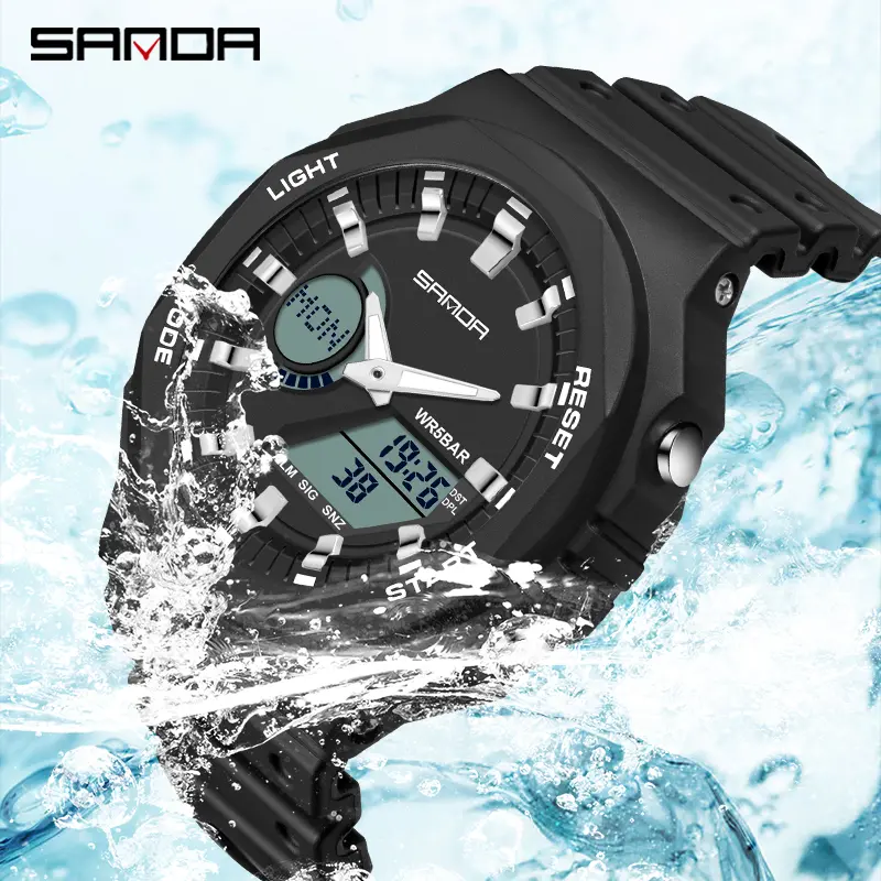 Unisex Fashion Analog-Digital Smartwatch - Shock Resistant, Waterproof, Backlit Luminescent Display, Alarm, Touch Screen, Chronograph for Students, Casual & Dress Wear (TikTok-Trending Multifunctional Sports Watch), Single Watch
