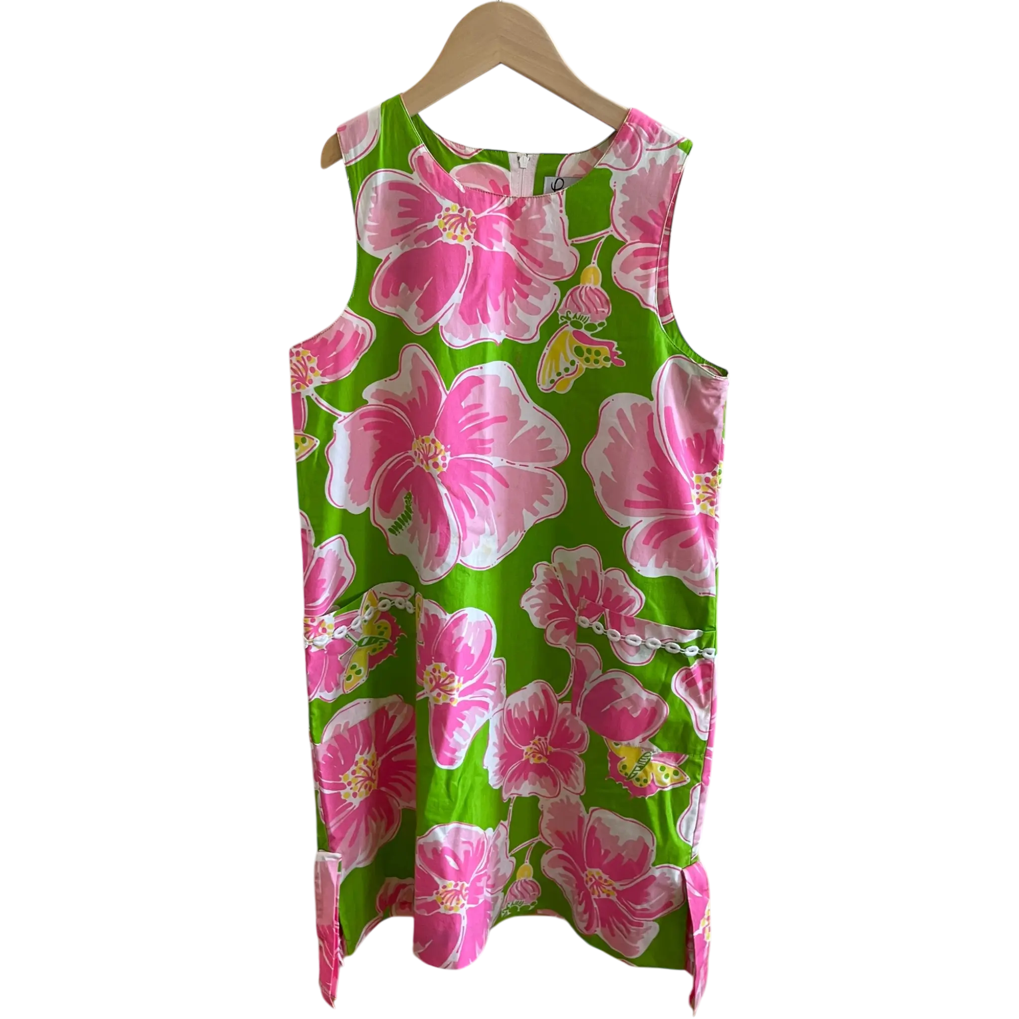 Lilly Pulitzer Floral Dress, Light Green, Size 12