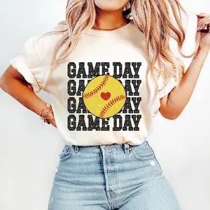 Print Softball T-shirt, Softball Mom T-shirt, Sports T-shirt, Faux Sequin T-shirt, Game Day T-shirt, Gift For Mom