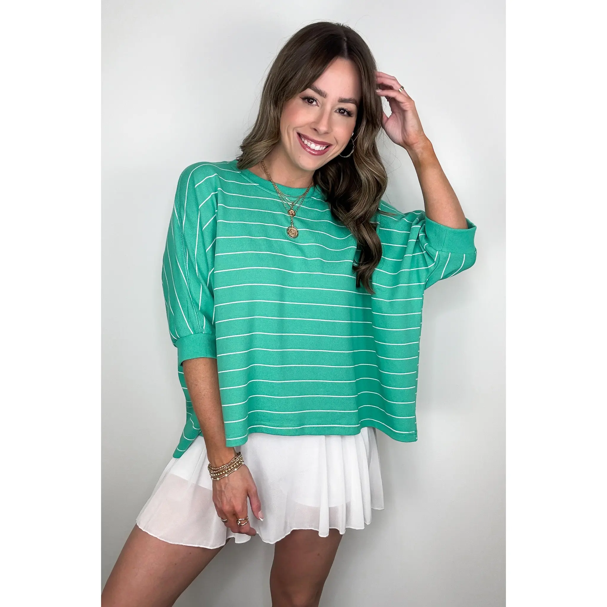 Line by Line Striped Dolman Knit Top - FINAL SALE