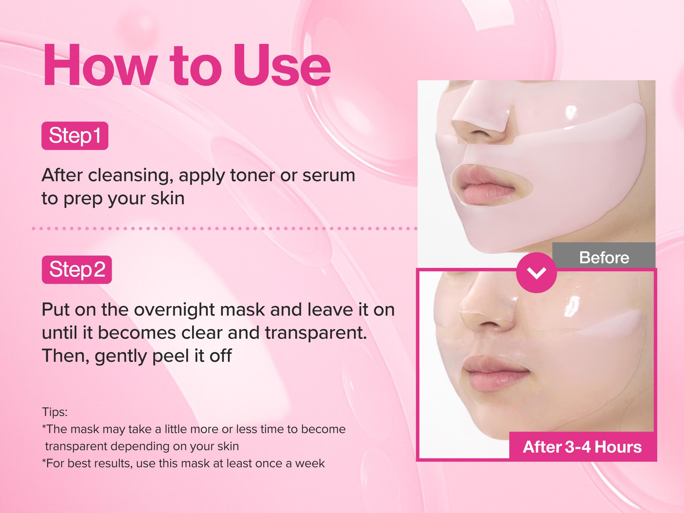 [numbuzin official shop] No.2 Overnight Face Mask | Rose PDRN Overnight Collagen Mask | Korean Glass Skin Essential | Elasticity, Hydrating, Firming, Enlarged Pores | Collagen, Peptides, PDRN | 37g, 4ea