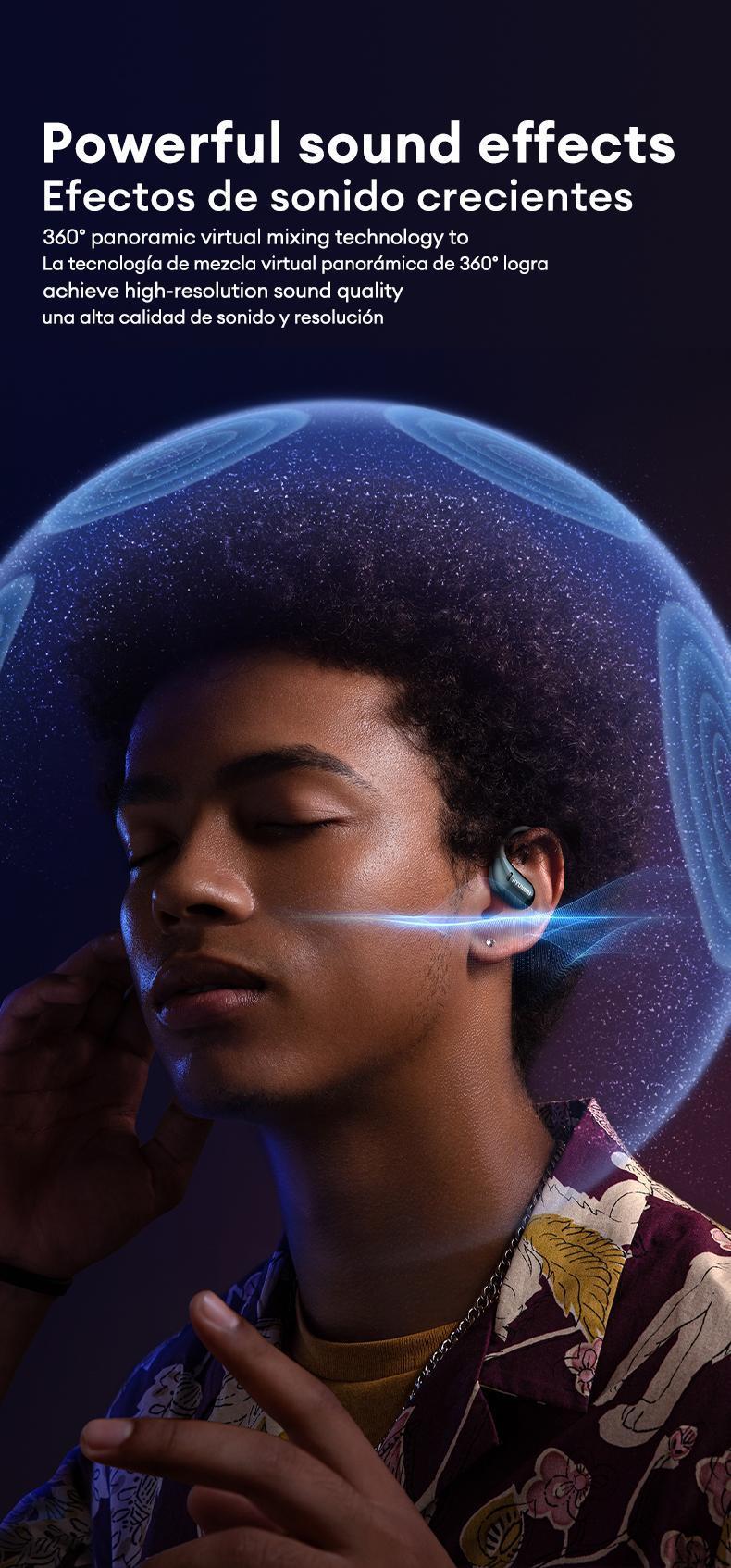 T02 pro earbuds wireless headphones bluetooth earbuds audifonos bluetooth OWS Wireless Bluetooth 5.4 Earbuds High-Fidelity Robust Bass Sound Headphones Ultra-Comfort Ergonomic Ear-Hanging Electronic Headsets