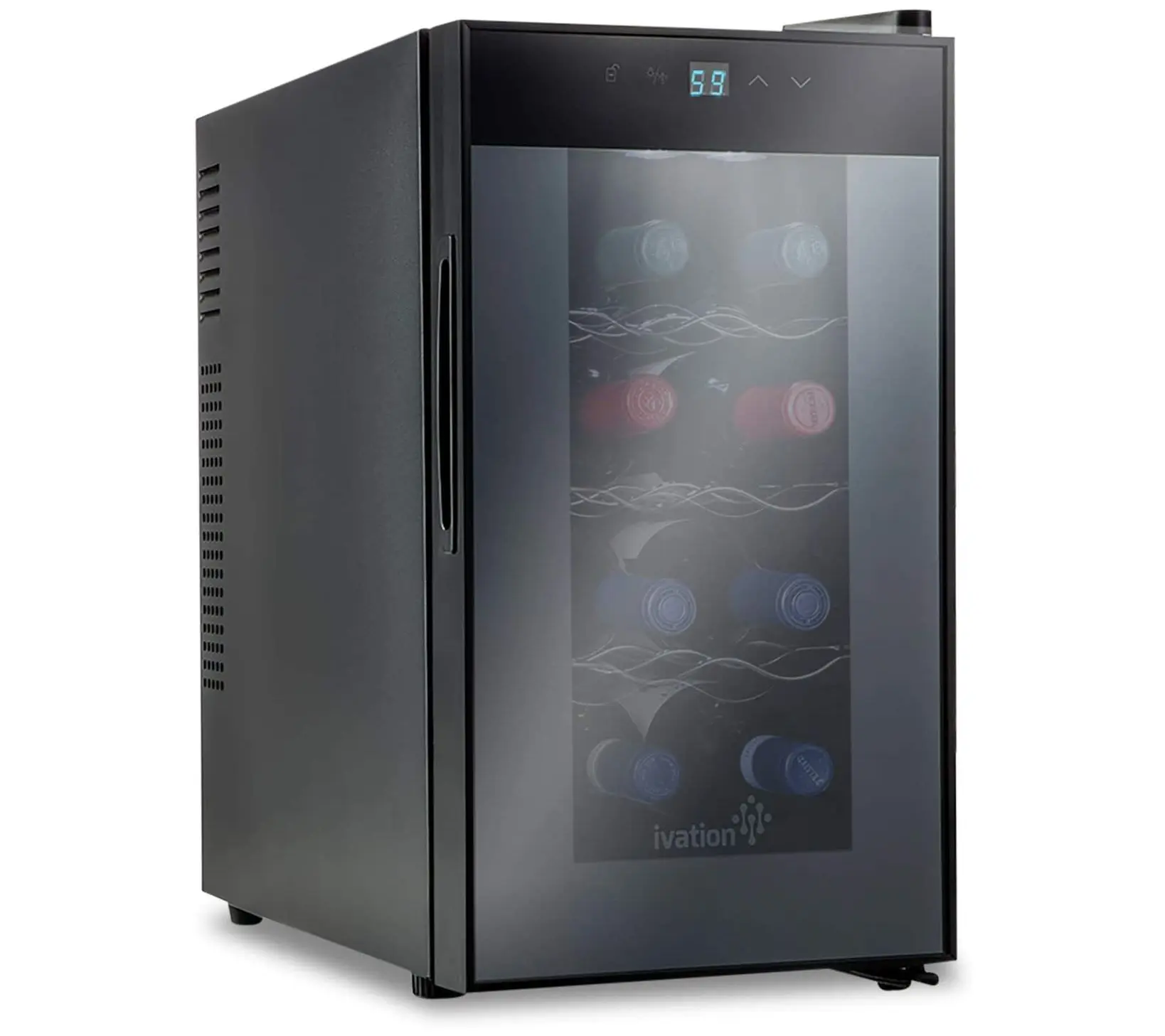 Ivation 8-Bottle Thermoelectric Black Wine Cool er