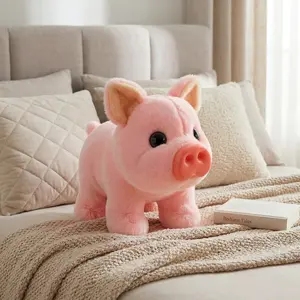 Summervibes Interactive Electric Plush Piglet, Vivid Sound Effects, Cute Electronic Pet Toy