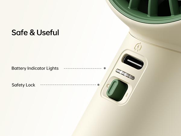 JISULIFE Handheld Fan Life10 Portable Rechargeable Fan Up to 22H Working 5 Speeds Mini fan Ideal for Christmas Birthday Travel Concert Gift for Women Men Teens Kids