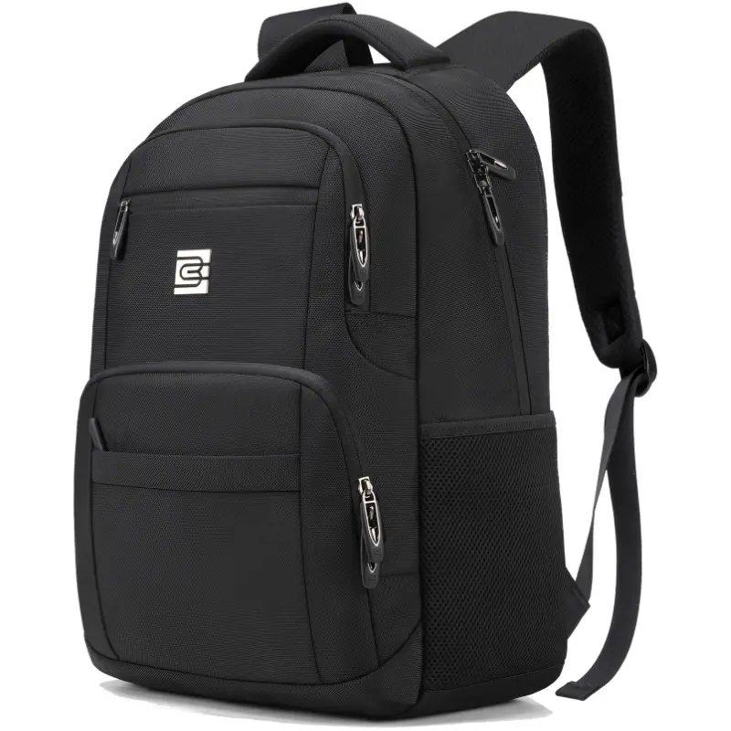 Bruno Cavalli 18640 Solid Black 17.6-Inch Laptop Bookbag for Adults, Compact Zippered Design for Daily Use, Work, and Travel, Laptop Storage Bag, Accessories Adults, Polyester, Plain, 17.6 Inches, Laptop Backpacks, Backpacks For School tiktokshopbacktosch