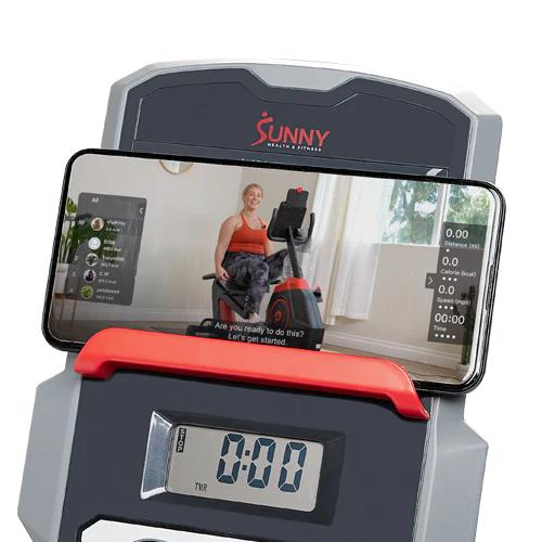Sunny Health & Fitness Recumbent Exercise Bike with Arm Motion Handles, Home Gym Workout Fitness Cardio, Indoor Stationary Bicycle, Full-Body Motion, 8 Adjustable Magnetic Resistance Levels, Built-In Pulse Sensors & Performance Monitor, 265 lbs Capacity