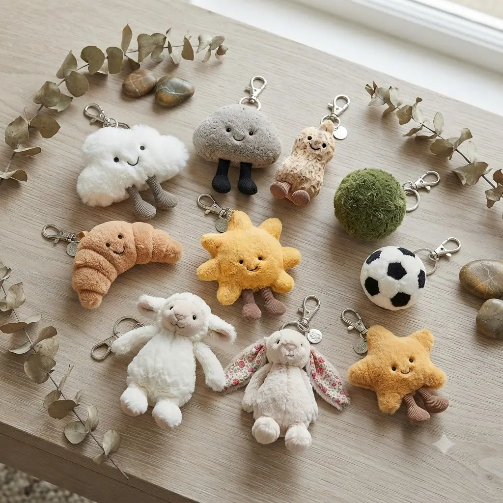 Jellycat Keychain Adorable Soft Plush Characters for Keyring Use Cute Cuddly Collection Ideal for Stylish Keyring