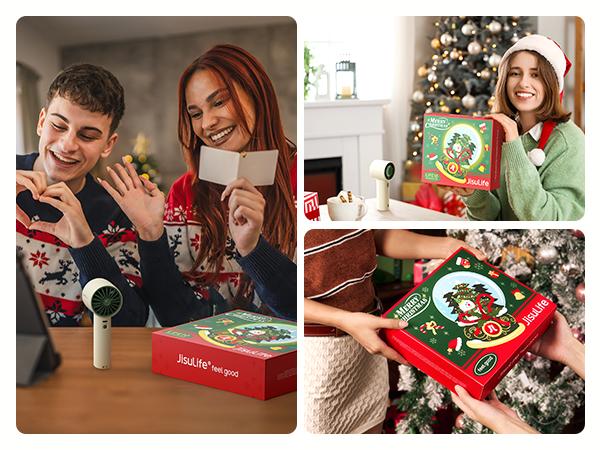JISULIFE Handheld Fan Life10 Portable Rechargeable Fan Up to 22H Working 5 Speeds Mini fan Ideal for Christmas Birthday Travel Concert Gift for Women Men Teens Kids