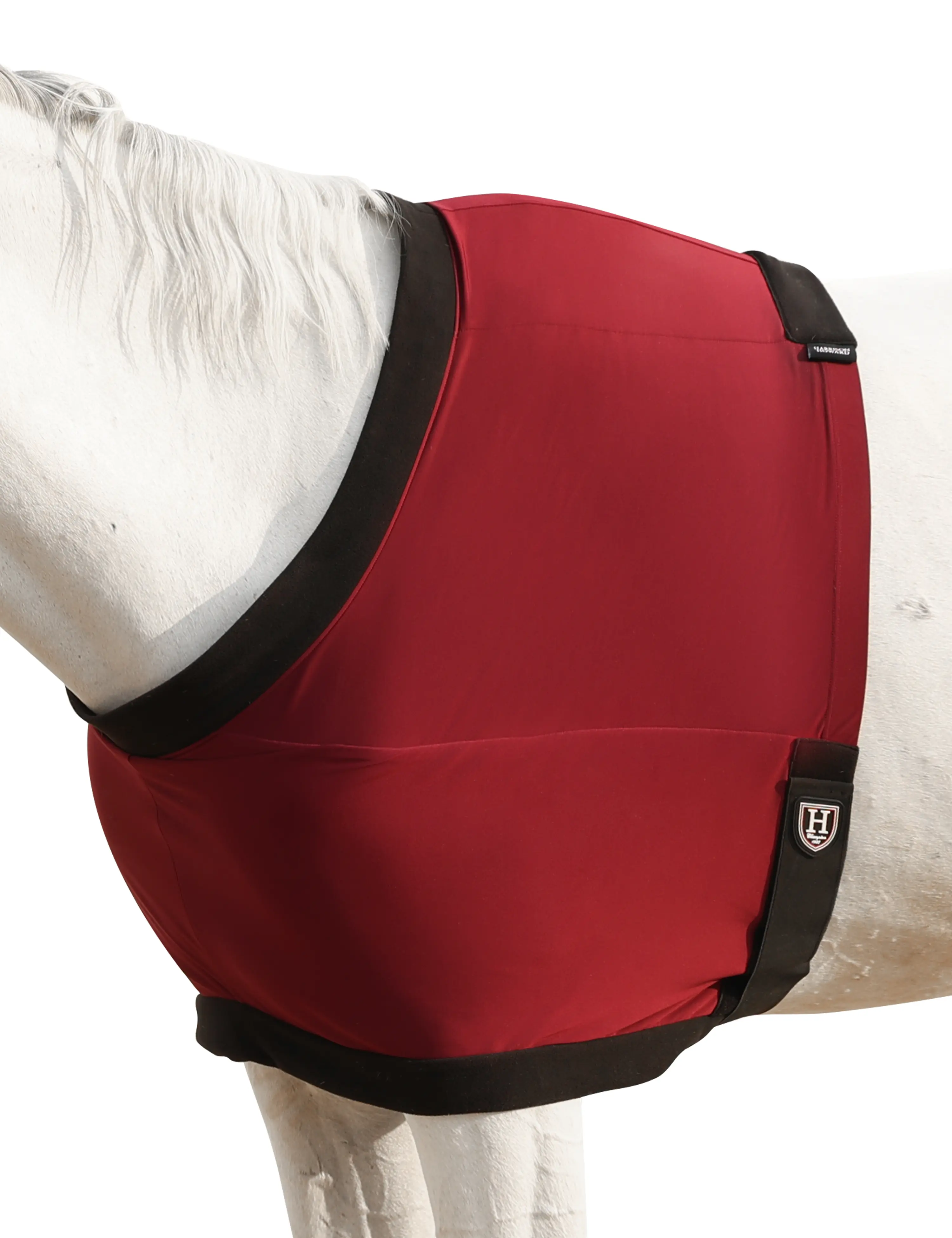 Harrison Howard Equestrian Horse Shoulder Guard - Thick, Stretchy, Adjustable Protective Gear with Inner Soft Fleece Lining for Comfort & Chafing Prevention, Burgundy
