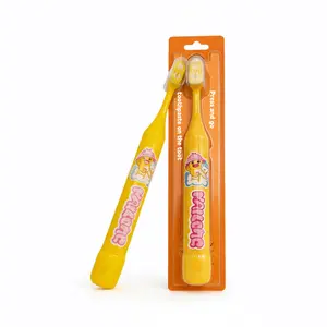 Kids All-in-One Toothbrush with Built-In Toothpaste, Press-to-Dispense Handle, Soft Bristles, Fluoride Toothpaste, Hygienic Auto-Closing Brush Head