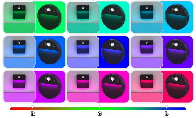 Human Body Sensor Small Ground Light Stair Step Floor Lamp Battery Powered No Wiring LED Footlight Automatic Night Light with USB Charging