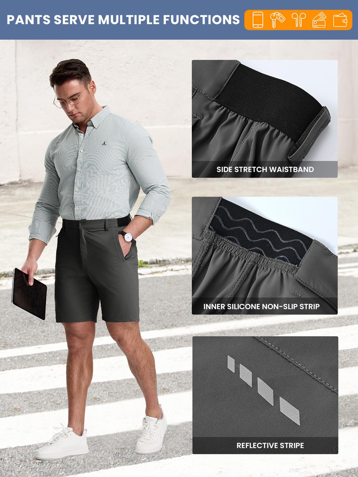 GOPUNE Men's Plus Size Work Shorts 4-Way Stretch Quick Dry Outdoor Casual Golf Shorts For Daily Wear,comfy Pants #SpringFresh