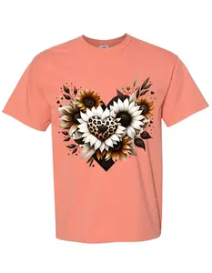 Sunflower Heart comfort color Tshirt