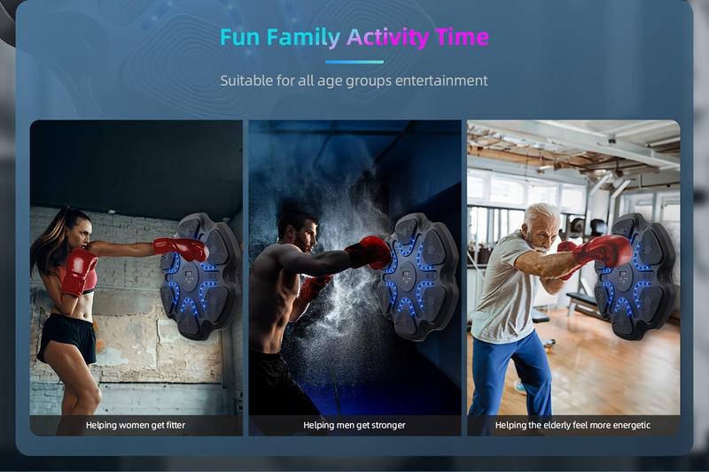 Fun Music Boxing Target for Kids & Family – Includes Gloves • Great Gift for Parents • Easy Setup • Indoor/Outdoor Play • Fun & Safe • Perfect Birthday or Holiday Gift Bluetooth Music Boxing Machine • Family Fun • Indoor/Outdoor Play