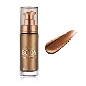 Body Luminizer Waterproof Smooth Shimmer Face Glow Illuminator Non-sticky Liquid Highlight (30 ML, 04 Rose Gold)