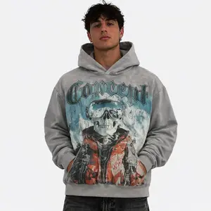 CONCEPT MEN'S ''SKIER'' GREY WASH HOODIE