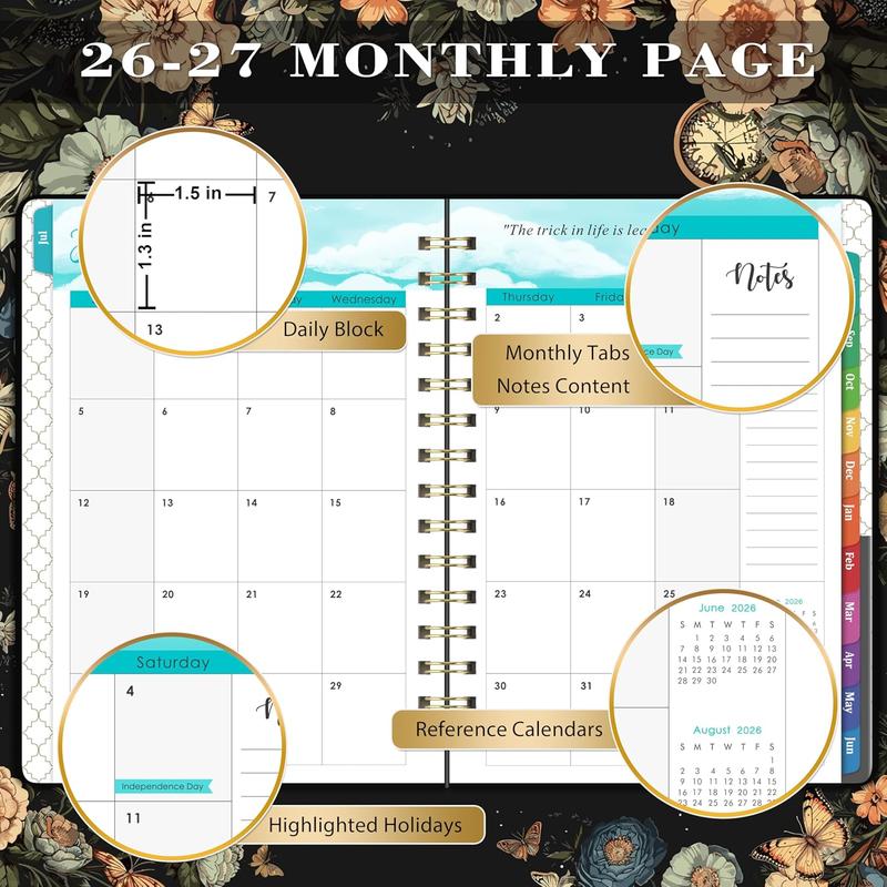 2026-2027 Planner Academic Planner 2026-2027 July 2026 June 2027 6.4" x 8.5" Weekly and Monthly with Tabs Back Pocket