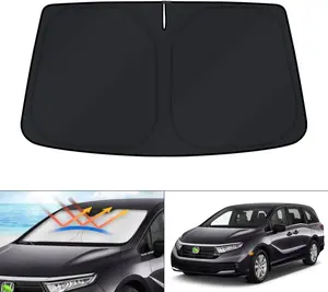 Canvcle Windshield Sun Shade for 2011-2025 Honda Odyssey LX EX EX-L Touring Elite Minivan 240T Reflective Fabric Blocks 99% UV Rays Keeps Car Cooler