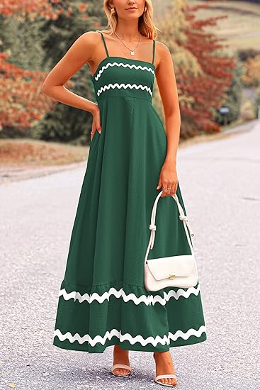 PRETTYGARDEN Women's Summer Flowy Maxi Dress Casual Sleeveless Spaghetti Strap Ruffle Beach Long Dresses-Womenswear Minimalist Light Blue Basic Machine Washable PRETTYGARDEN Women's Summer Flowy Maxi Dress Casual Sleeveless Spaghetti Strap Ruffle Beach Long Dresses-Womenswear Minimalist Light Blue Basic Machine Washable