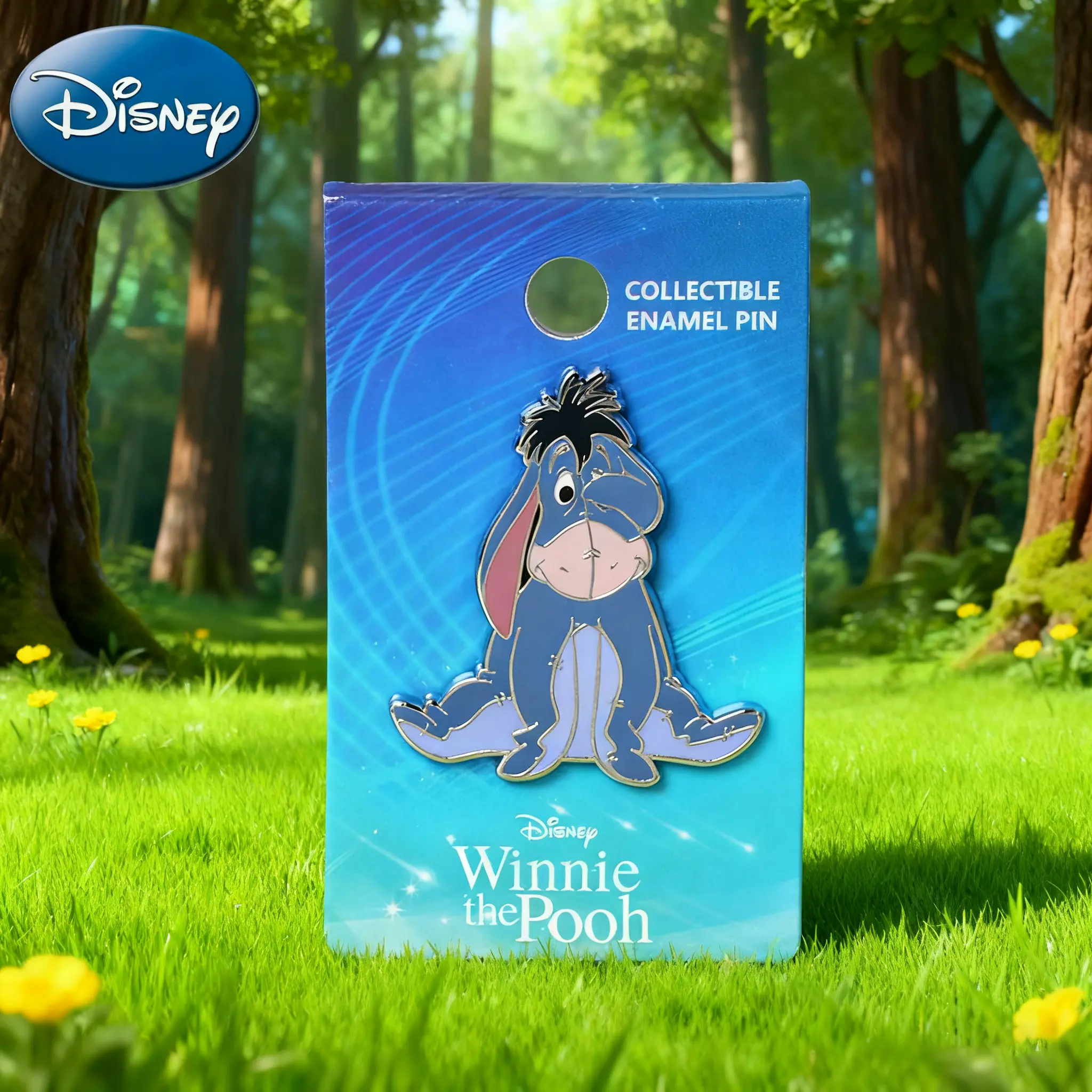 1PC Disney Officially Licensed Winnie the Pooh Eeyore Cartoon Enamel Pin Brooch, Enamel Lapel Pins, Alloy Brooch Pin, Decorative, Lightweight Accessory for Clothes Bags Collectible Gift for Collectors, Friends and Family Thanksgiving New Year Party