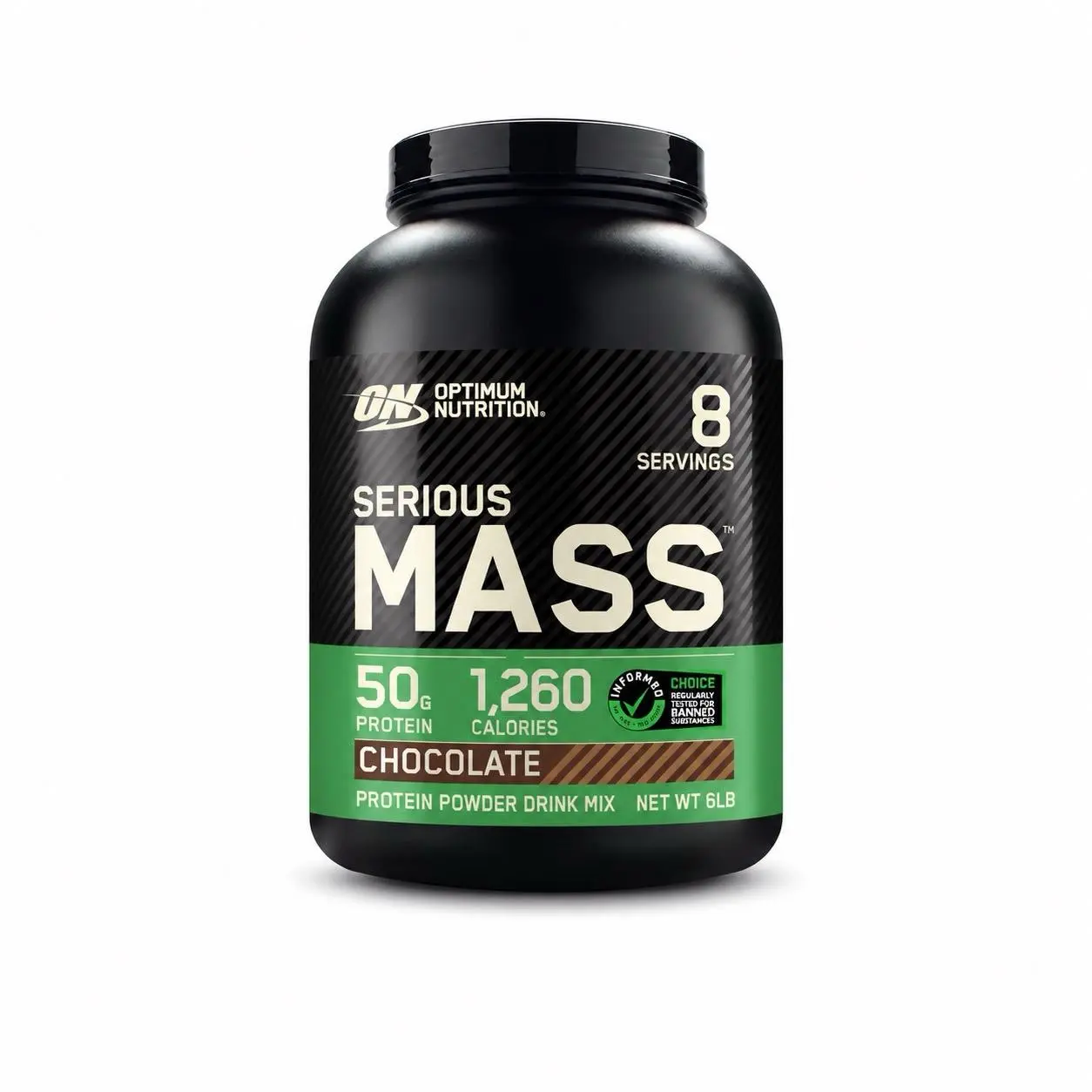 OPTIMUM NUTRITION Serious Mass High Protein Milk Powder Instant Mix Drink Supplement - Chocolate Flavor, 6 lb (2.72 kg), 50g Protein Per Serving, Vitamin C, Vitamins & Minerals, Metabolism Support, Fitness Dietary Aid, Protein Powder, Instant Mix Protein