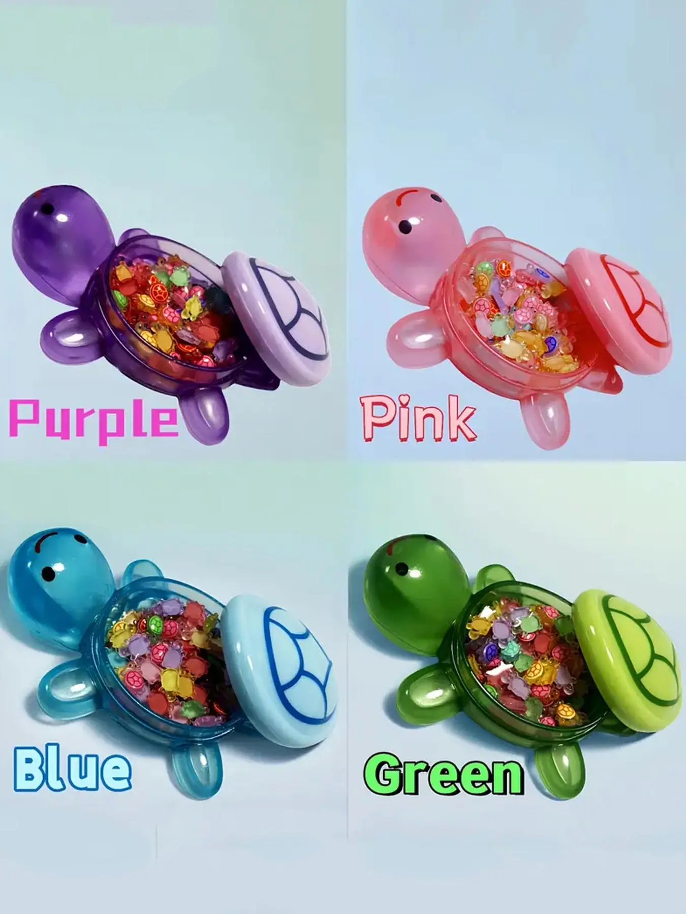 16pcs Glow-in-the-Dark Miniature Landscape Kit: 1pc Glowing Turtle Storage Box+15pcs Random Mini Turtle Figurines, Turtle Statue Ornaments, Decorative, Suitable For Aquarium/Desk/Garden, Holiday Party & Home Decoration Set