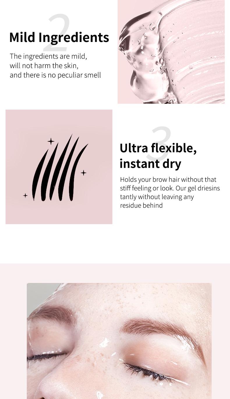 【Long-Lasting Waterproof Brow Gel】 for women Clear Transparent Gel, Brow Lift,  Clear Shaping Wax For Holding Brows In Place, Creates A Fluffy Feathered Look,Component safety Eyebrow Tattoo Christmas and New Year gifts pencil lipstick Set warm mascara
