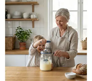 Henning Lee 32-oz Manual Butter Churner w/ Storage Lid Henning Lee 32-oz Manual Butter Churner w/ Storage Lid