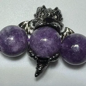 Dragon Bead Hugger for 10mm Beads. DIY Jewelry Making and Crafts - available in Silver, Gun Metal, and Gold - 1 per bag