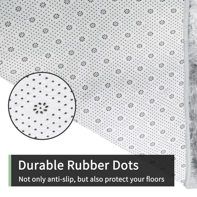 8x10ft Luxury Plush Large Mat for Living Room - Fluffy Modern Shag Non-Slip Soft Mat, Machine Washable Polyester Blend, Rectangular Shape, Ideal for Bedroom, Study, Dorm, Home Decor, Christmas Gift, Christmas Decor