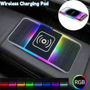 RGB Wireless Charger Pad 5V USB Input Wireless Charging for Smart Phones Earbuds LED Atmosphere Light Universal Charger
