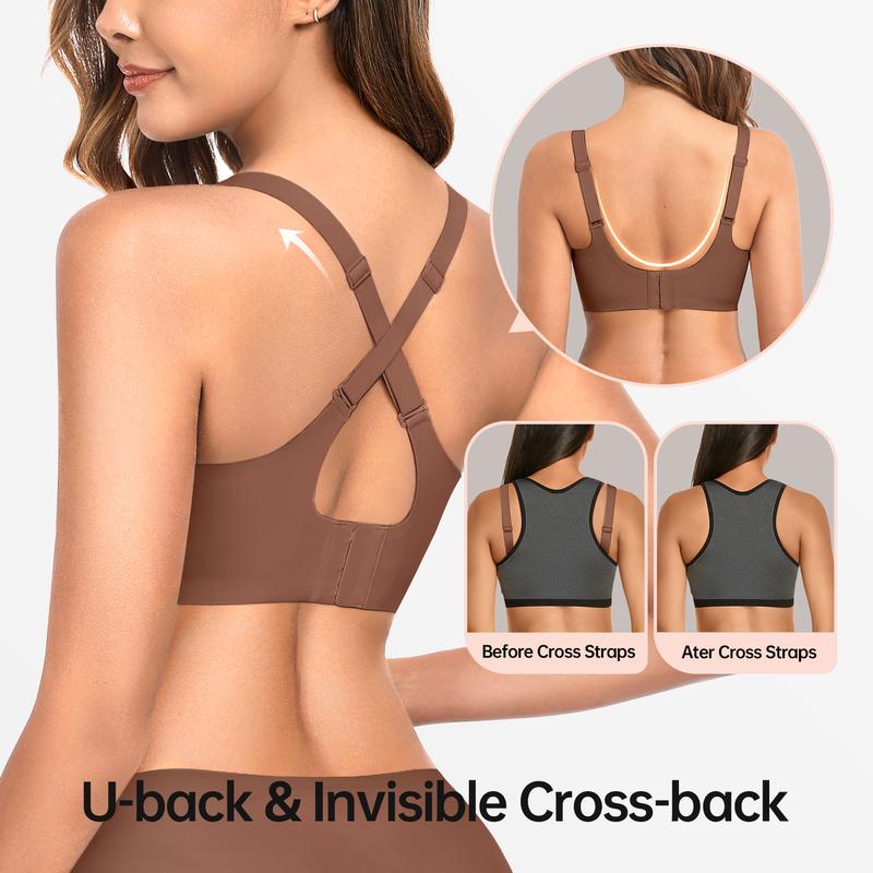 OEAK Seamless Jelly Invisible Water-Drop Hollow Comfort Bra No Underwire Seamless Push Up Full Coverage Supportive Bras for Women - Everyday Bra