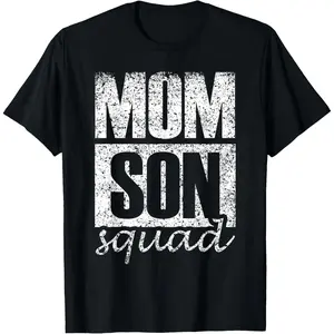 Comfortable short sleeves in summer Mommy Son Squad Mother's Day Matching Mom Sons Mother Son T-Shirt