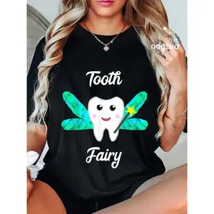 100% Cotton Tooth Fairy Dental Hygienist Oral Hygiene Dentist Costume T-Shirt