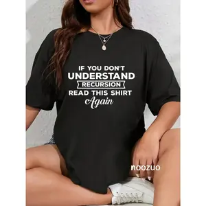 100% Cotton Programmer Recursion Definition Programming for Coders T-Shirt