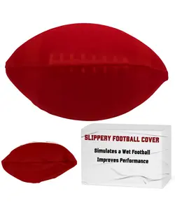 Slippery Football Cover | Football Training Equipment To Improve Grip & Prevent Fumbles | Quarterback Receiver and Running Back Training Accessories | Fits Standard Size 9 | Train for Rainy Game Days