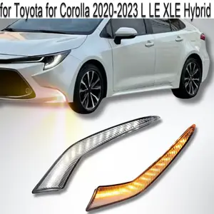 Replacement accessories for Toyota Corolla 2020-2023 L LE XLE Hybrid front bumper light cover, 2 pieces