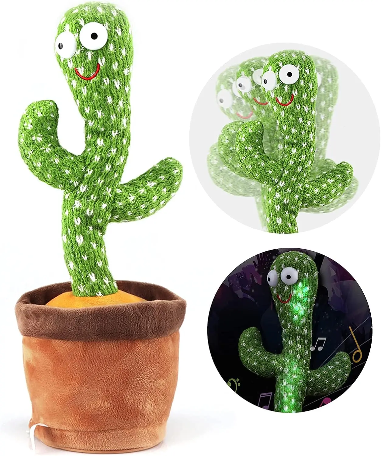 Emoin Talking Cactus Toy, Interactive ToysDancing Cactus Toy Mimicking Repeating WhatYou Say, Toddler Infant Baby Toys Gifts for 6 7 8 910 Month Old Baby Toys for 1 2 3 Year Old BoyGirl