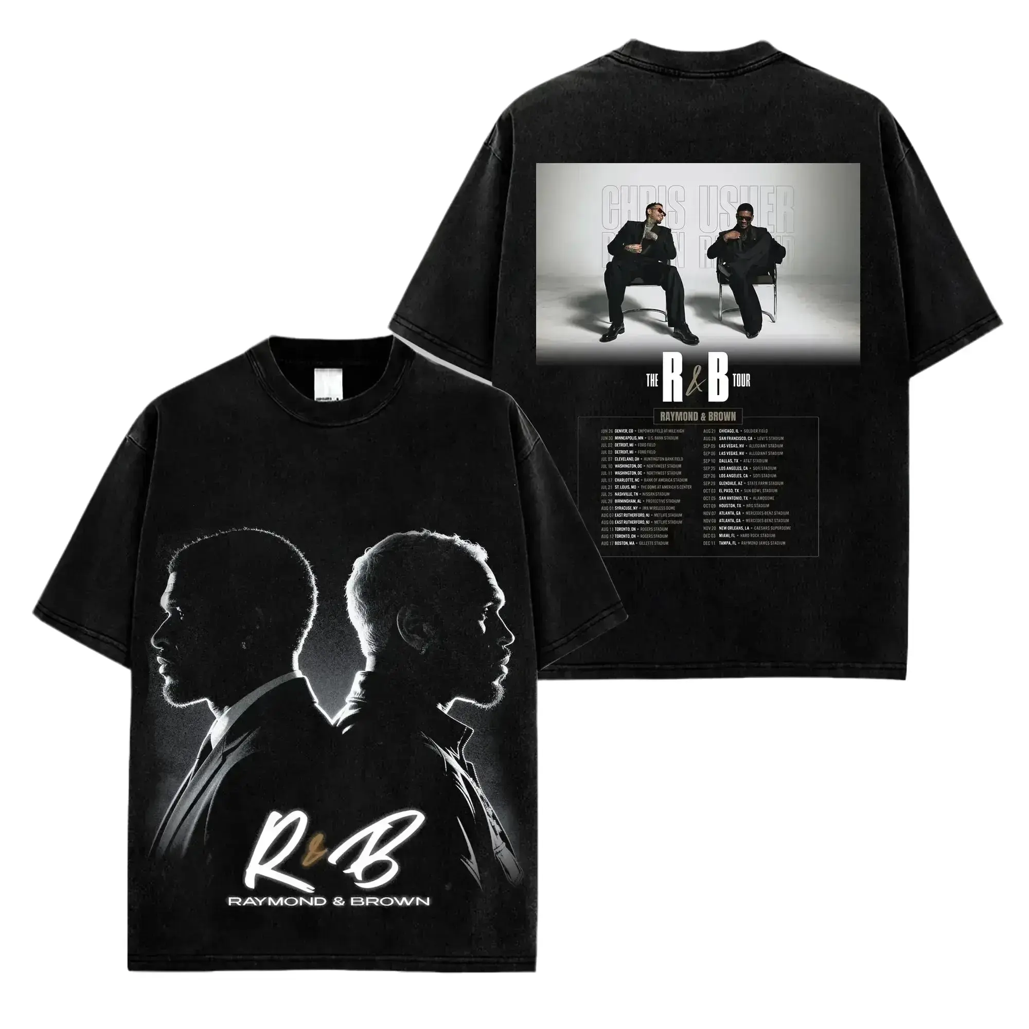 [FREE SHIP] Raymond & Brown The R&B Tour Date 2026 T-Shirt, R&B Music Duo Graphic Tee, Urban Hip Hop Soul Streetwear Shirt, Concert Tour Merch, Gift for R&B Fans