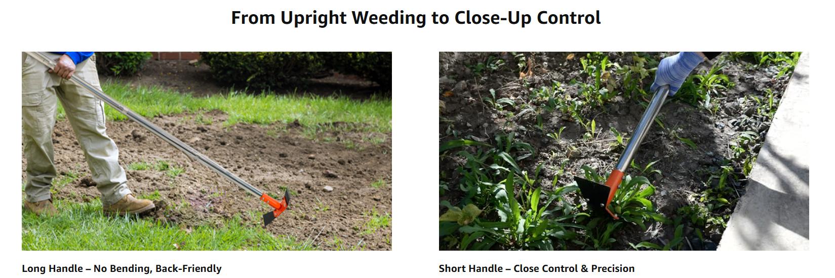 CKLT 2-in-1 Garden Hoe and Weed Puller Rake 60 Inch Adjustable Long Handle Weeding Tool with Dual Functionality for Efficient Gardening CKLT 2-in-1 Garden Hoe and Weed Puller Rake 60 Inch Adjustable Long Handle Weeding Tool with Dual Functionality for Efficient Gardening