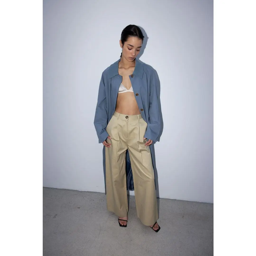 WIDE LEG CHINOS | beige