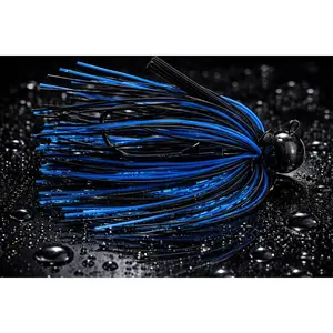 Hag's Tsunami Tungsten Football Jig 1/4oz Black&Blue